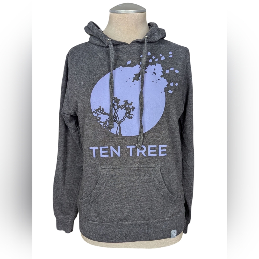 tentree Gray Hoodie with Purple Graphic